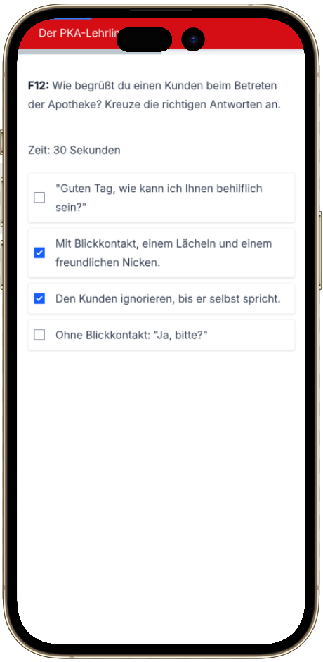 Digitale Lehrlingstests